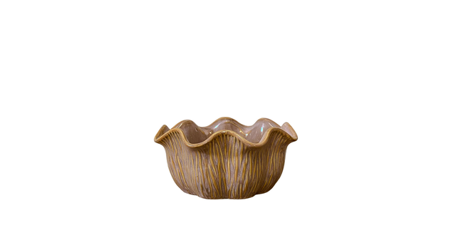 Schaal ''loire'' keramiek d22,5 h10cm old-pink