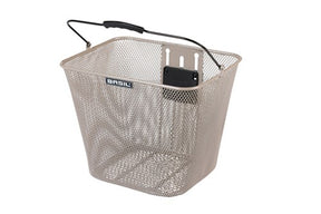 Basil b.v. Fahrradkorb Basil Bilbao KF Montage 26 x 22 x 27 cm – Nude Metallic