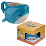Keramikbecher in Form eines Hai-Cafés