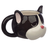 Keramikbecher in Form einer französischen Bulldogge