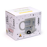 „Home is where you park it“ – Keramiktasse für Wohnwagen