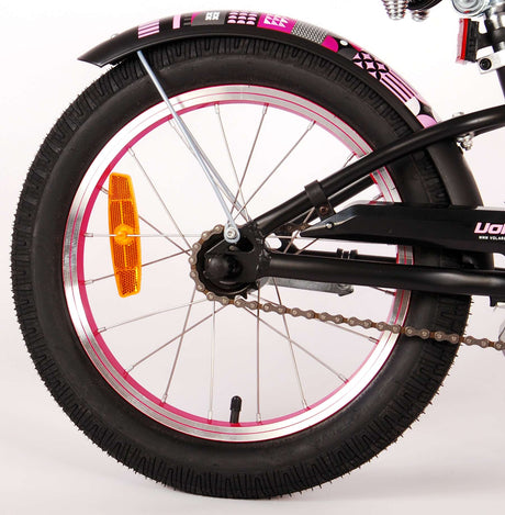 Volare Miracle Cruiser Kinderfahrrad - Mädchen - 16 Zoll - Matt Black - Prime Collection