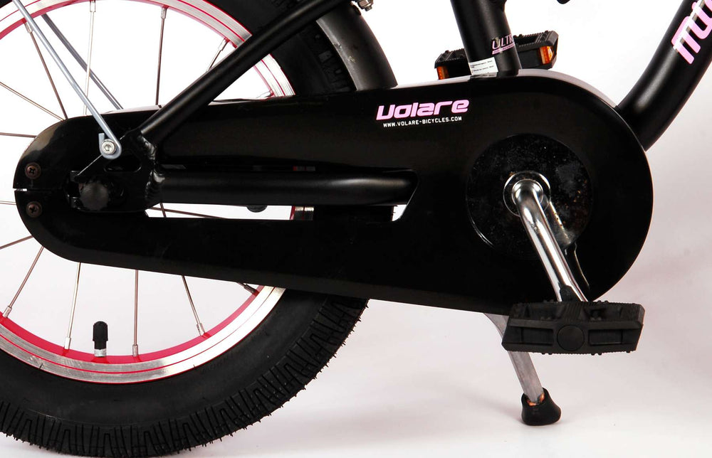 Volare Miracle Children's Bicycle - Mädchen - 14 Zoll - Matt Black - Prime Collection