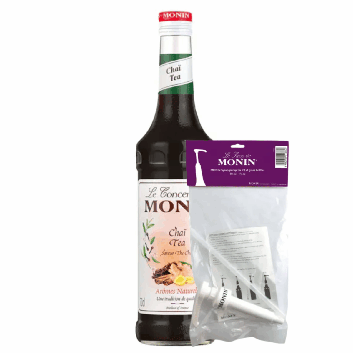 Monin-Sirup-Chai-Tee (70 cl) + Pumpe (10 ml)