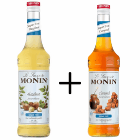 Moninsirup Haselnuss zuckerfrei + Karamell zuckerfrei (Kombi)