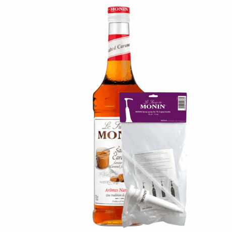 Monin Siroop Salzkaramell (70 cl) + Siroop Pompje (10 ml)