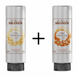 Monin-Topping aus weißer Schokolade + Topping aus gesalzenem Karamell