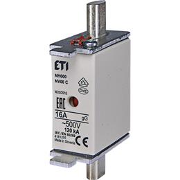 Eti Flachsicherung 125a – 500 V DIN NH00C GG | 3 Stück
