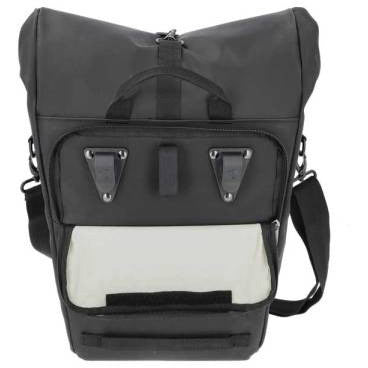 Newlooxs New Looxs Nyborg Single – Fahrradtasche Single – abnehmbare Umhängetasche – 13-Zoll-Laptopfach – wasserdichtes Polyester – 17 Liter – Schwarz