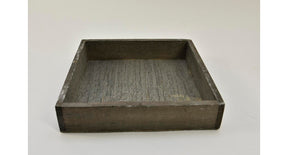 Houten tray vierkant grey-wash 20x20x4cm