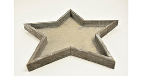 Houten tray ster grey-wash 40x40x3cm
