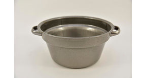 Zinken teil met handvaten oldlook d19 h10cm