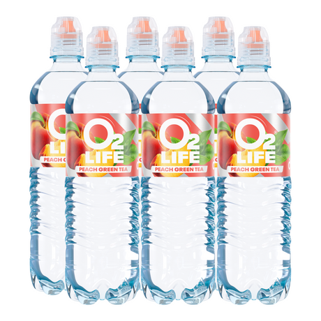 O2life Pfirsich-Grüntee-Kappe (6x 750ml)