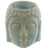 Crackelee-Glasur-Keramik-Duftbrenner mit Buddha-Kopf – klein