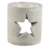 Grauer Eden-Weihnachtsstern-Duftbrenner aus Beton