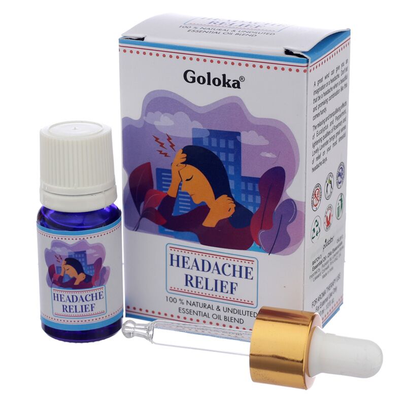 Linderung von Kopfschmerzen – ätherische Goloka-Ölmischung 10 ml