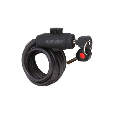 One Spiral Cable Lock 10180 10 mm 180 cm schwarz grau