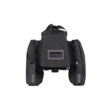 Eine abnehmbare Gepäckträgertasche in Schwarz