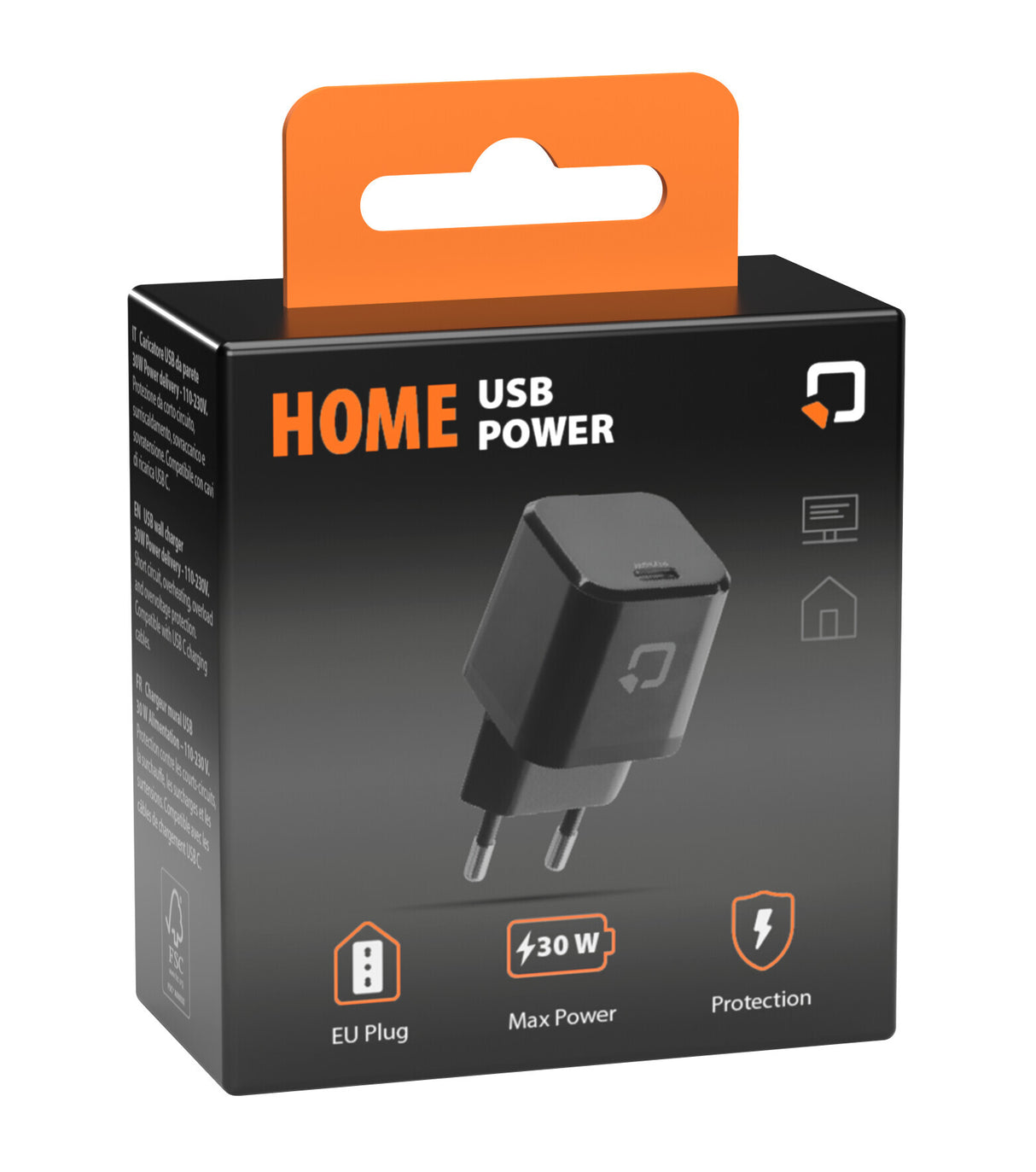 Optiline Heim-USB-C-Ladegerät – PD – 30 W – 110 230 V