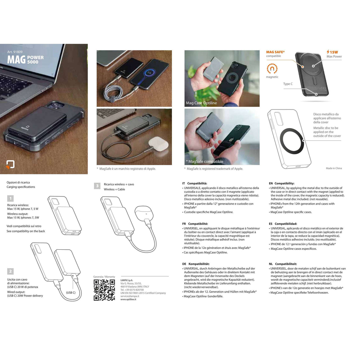 Optiline Magsafe Powerbank, tragbares Ladegerät