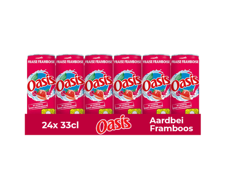 Oasis Erdbeer-Himbeer-Dose (24x 33cl)