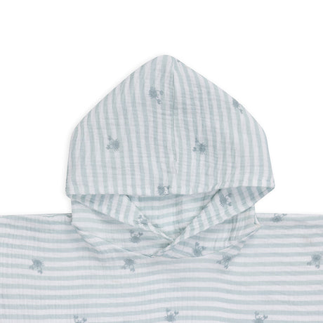 mürrisch | weißgrüner hydrophiler Strandponcho 52 x 52 cm