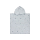 mürrisch | weißgrüner hydrophiler Strandponcho 52 x 52 cm