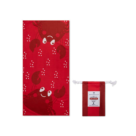 mürrisch | rotes Mikrofaserhandtuch 135 x 65 cm