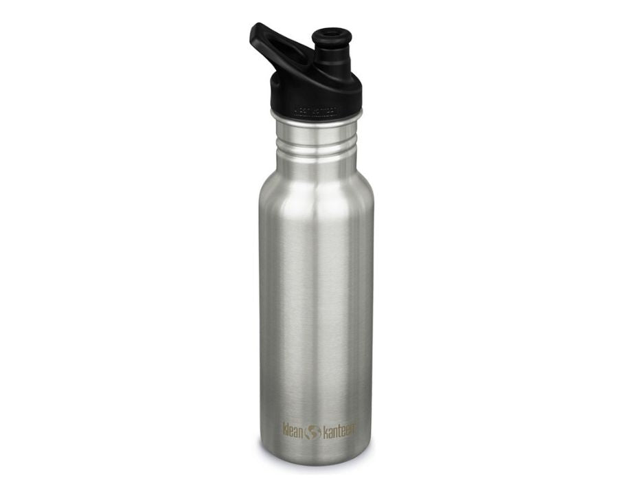 KLEAN Kanteen -Trinkflasche - Klassiker - schmal - gebürstet - Sportdop - 532 ml 18 oz
