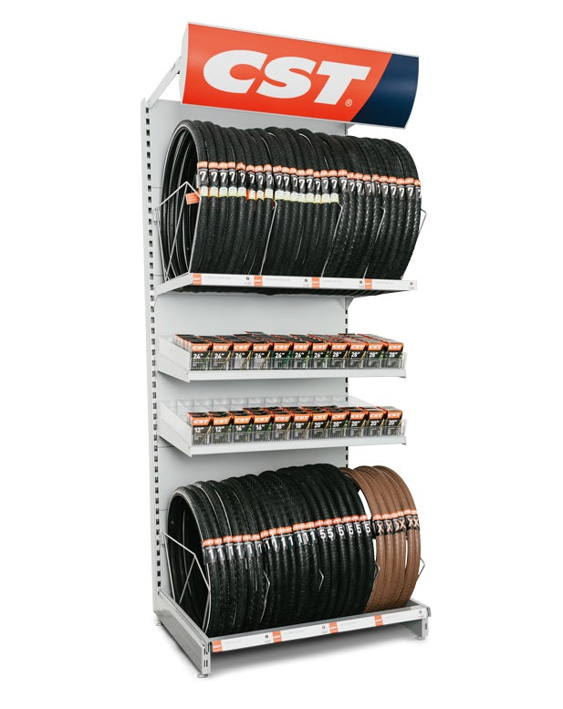 CST Tire Shelter Option 2 mit Platz für rund 50 außerhalb und 240 Innenrohre.