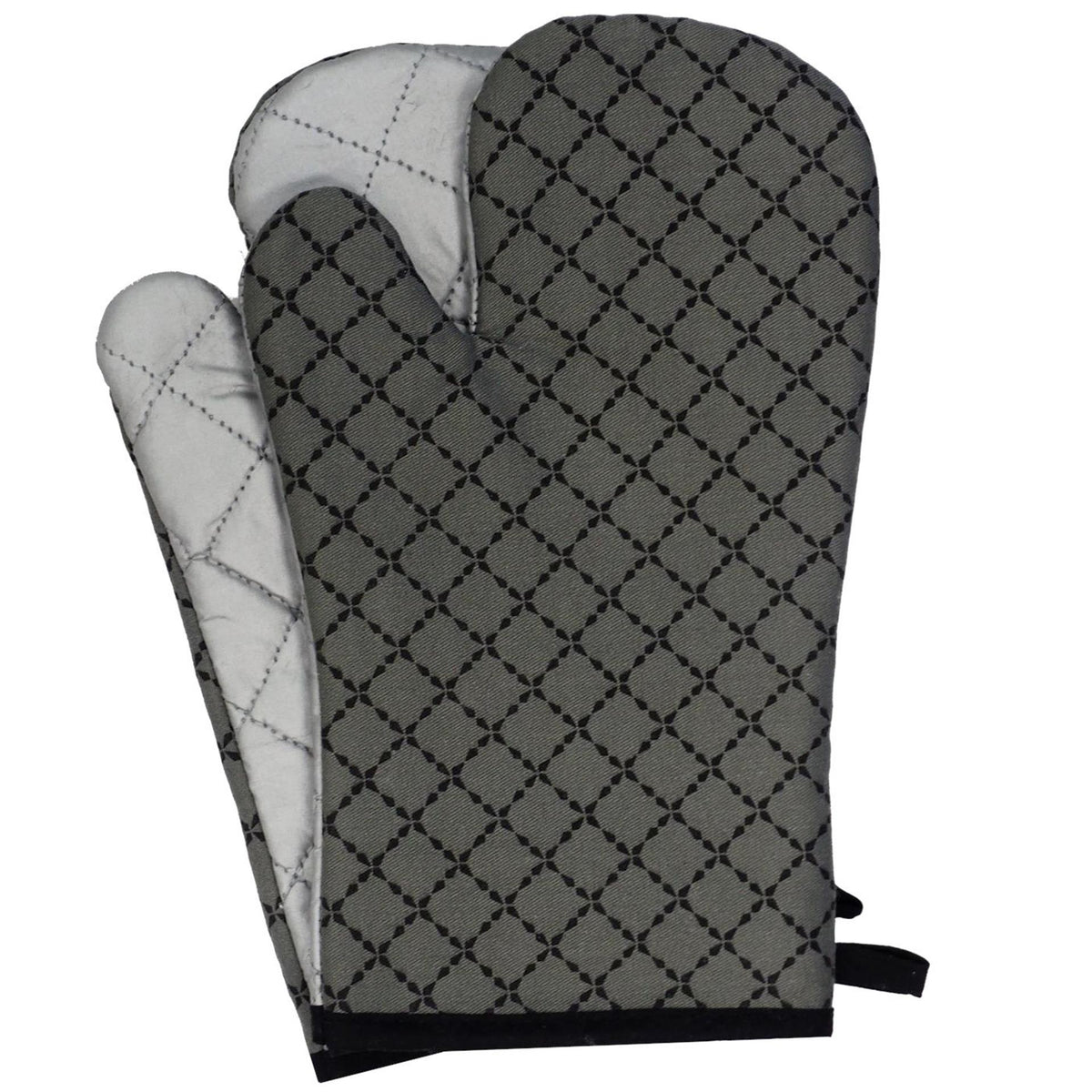 Dutch House Ofenhandschuhe oliv-anthrazit, 2er-Set