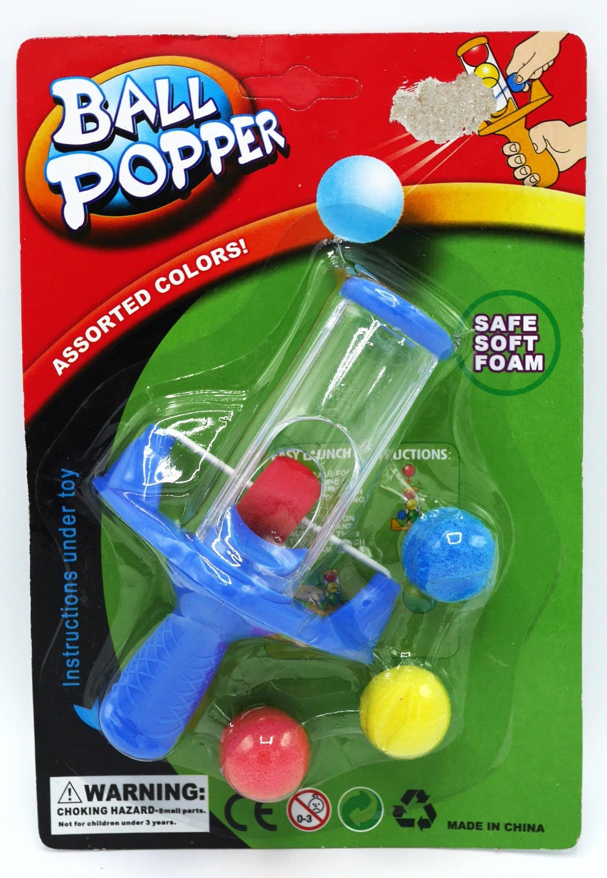 Jonotoys Pal Popper sicheres Softballspiel mit Schleuder