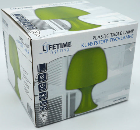 Van der Doelen Tischlampe lila mit Stromanschluss und Ein-/Ausschalter
