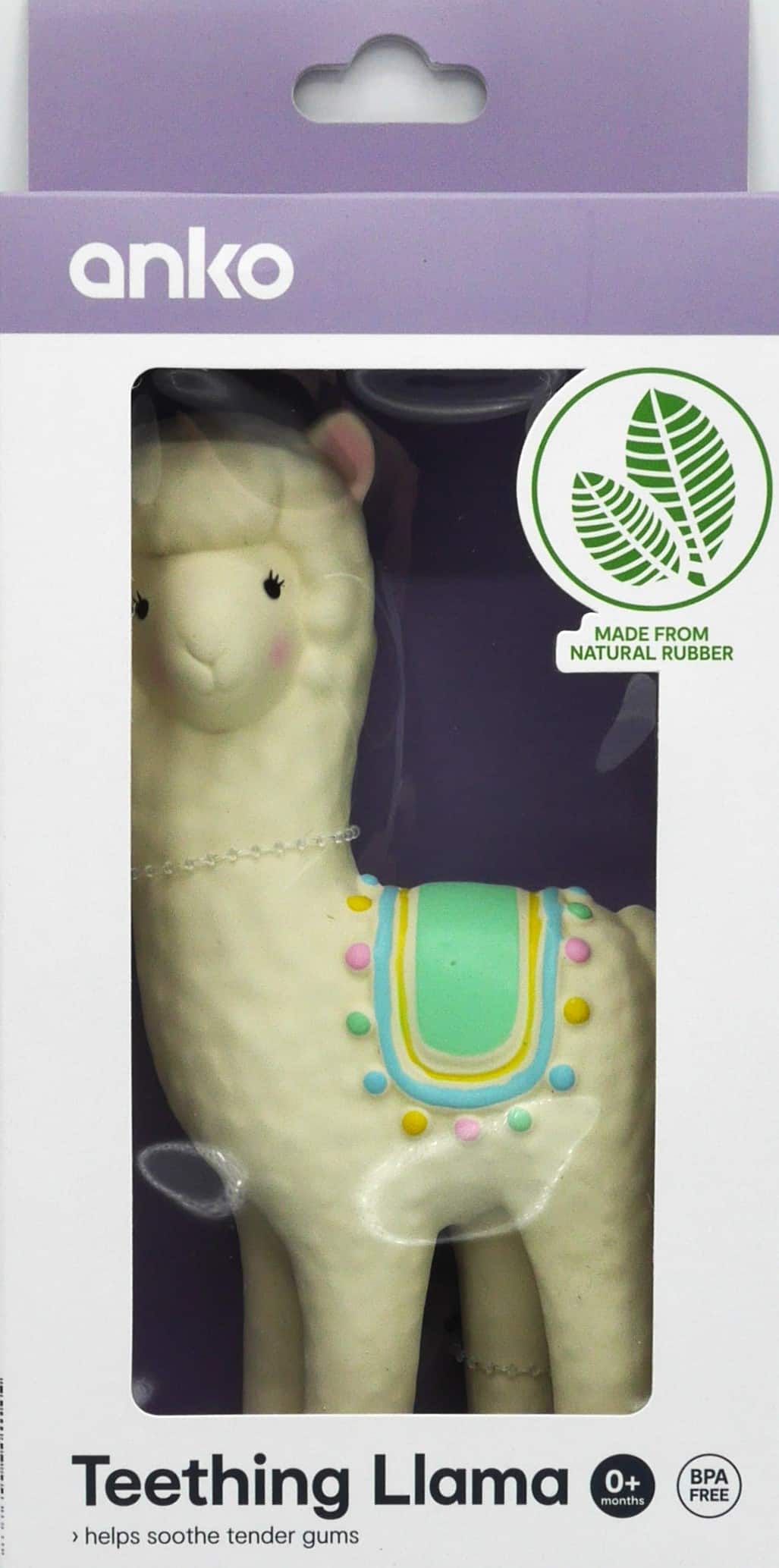 Weiche Beißfigur Lama, um das Zahnfleisch des Babys weich zu machen.