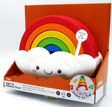 Playgo – Regenbogenwolke mit Licht und Geräuschen und gestapelten Bögen