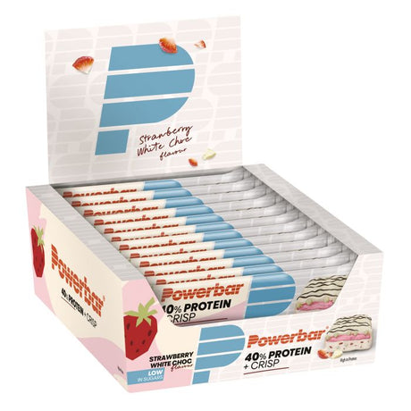 Powerbar 40 % Protein+ Chips (12 x 40 g) – Erdbeere, weiße Schokolade