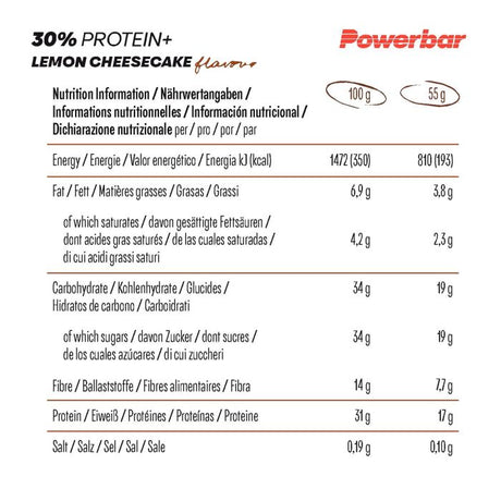 Powerbar 30 % Protein+ (15 x 55 g) – Zitronen-Käsekuchen