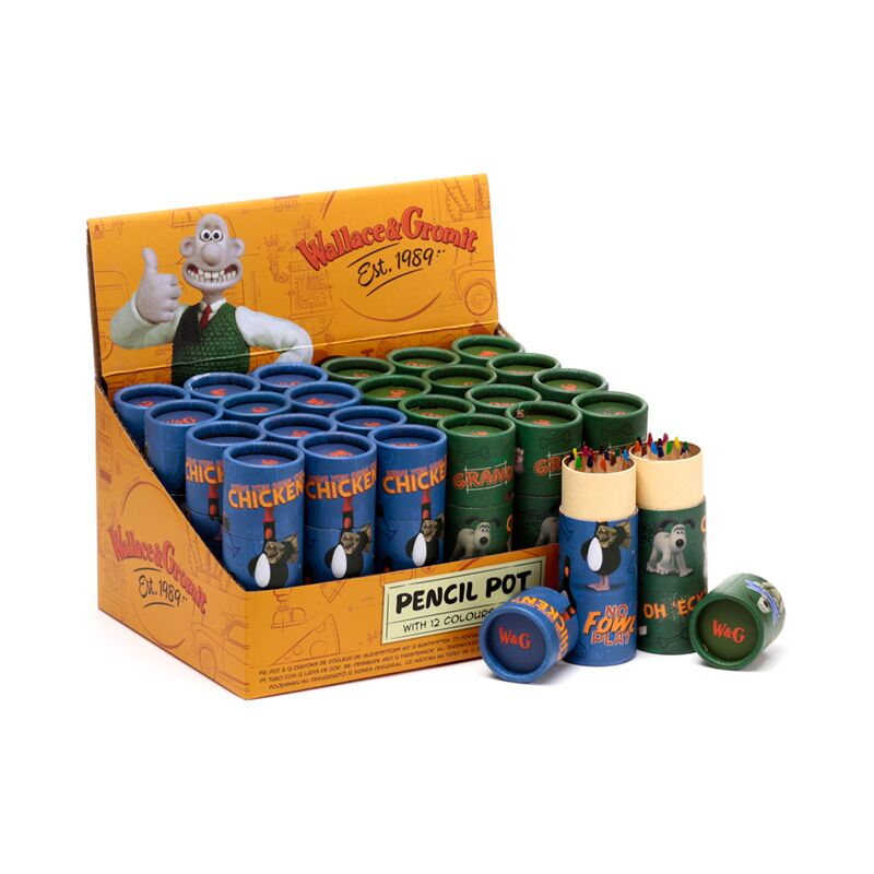 Wallace Gromit Zeichenetui mit 12 Buntstiften