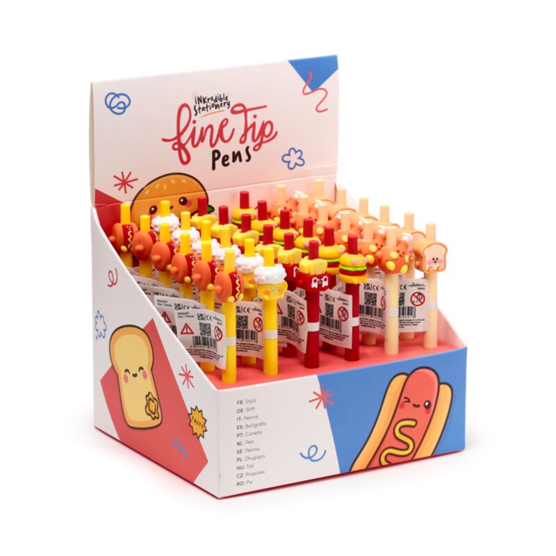 Foodiemals Fast-Food-Fineliner-Stift – Schwarz