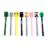 8-teiliger feiner Minecraft-Schreibstift mit Silikonoberteil