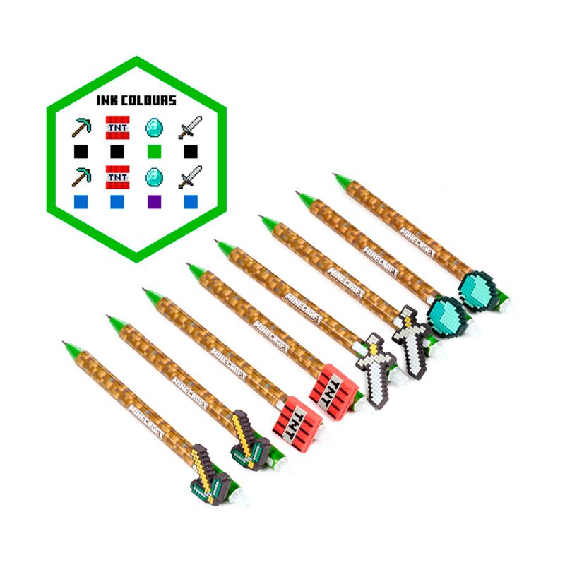 Union-Set mit 8 löschbaren Stiften für Minecraft-Tools, Top