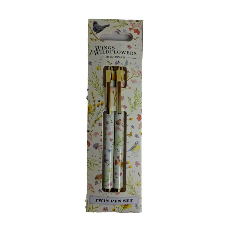 Jan Pashley Wings Wildflowers Duo Pen Set Black
