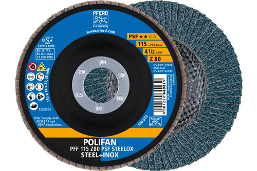 Pferd Fächerscheibe 115mm Z60 Steelox | 10 Stück