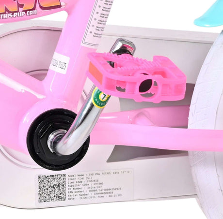 Paw Patrol Kinderfahrrad – Mädchen – 12 Zoll – Rosa