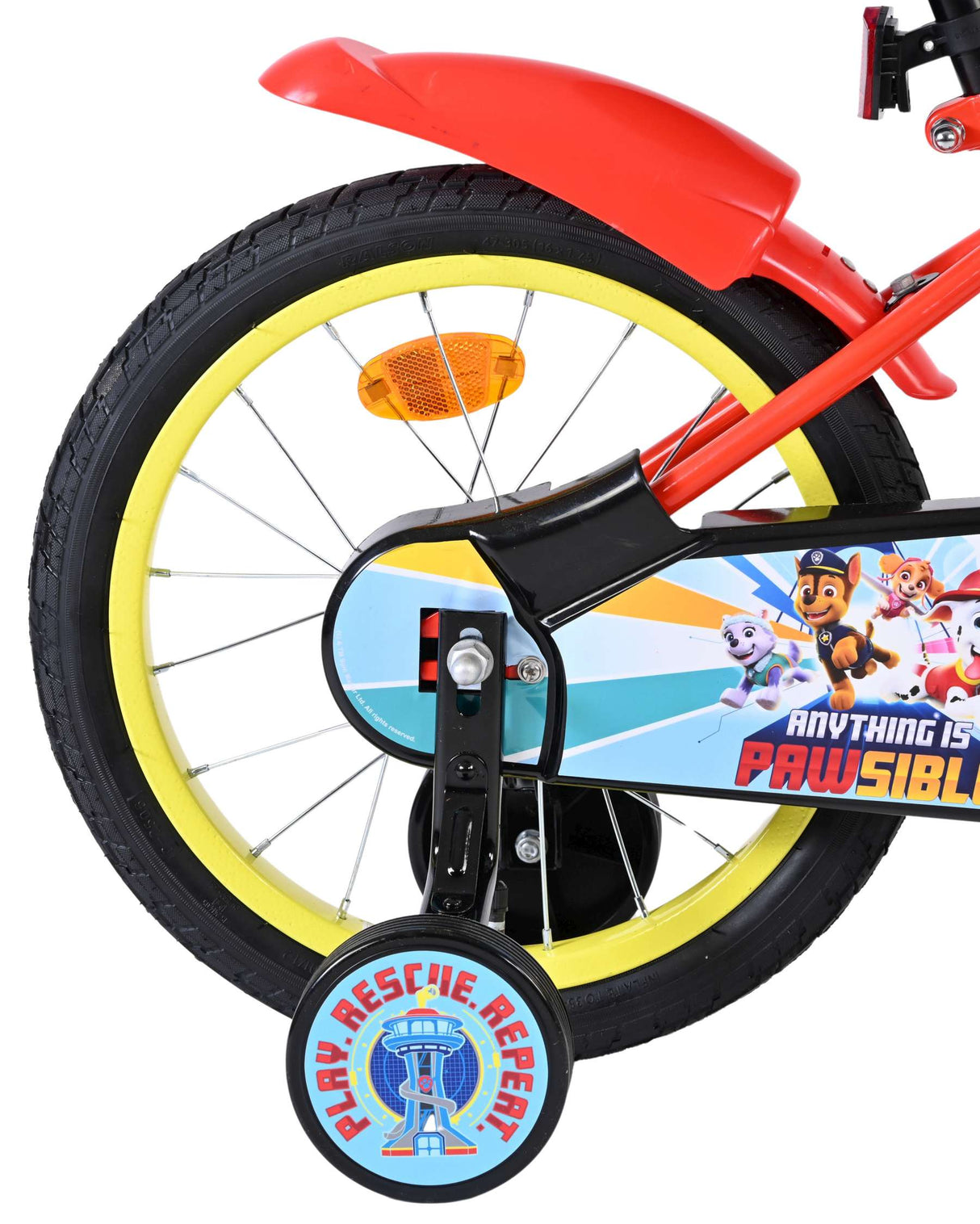 Paw Patrol Kinderfahrrad – Jungen – 16 Zoll – Rot Blau