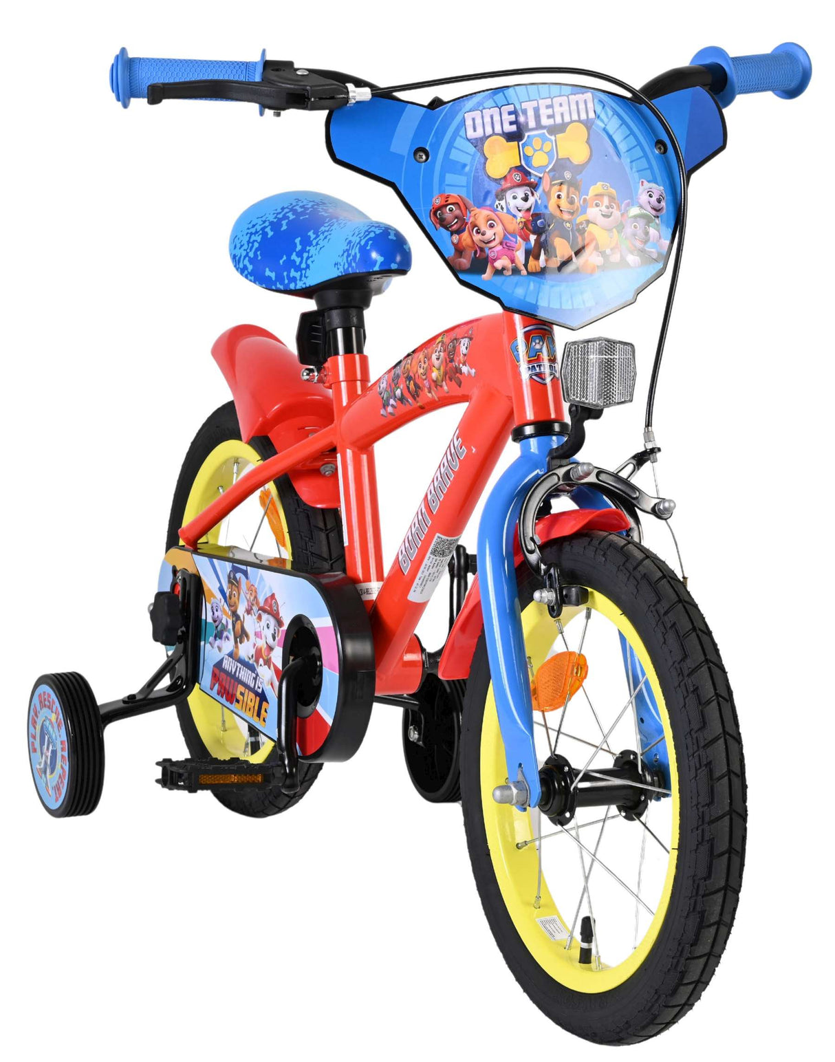 Paw Patrol Kinderfahrrad – Jungen – 14 Zoll – Rot Blau