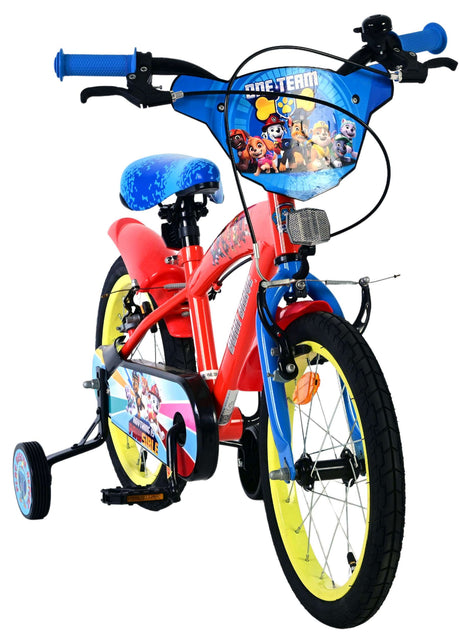 Paw Patrol Kinderfahrrad – Jungen – 16 Zoll – Rot – zwei Handbremsen