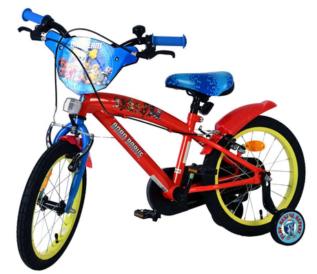 Paw Patrol Kinderfahrrad – Jungen – 16 Zoll – Rot – zwei Handbremsen