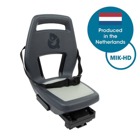 Widek b.v. Qibbel Rücksitz Junior 6+ mik-hd Gepäckträger grau