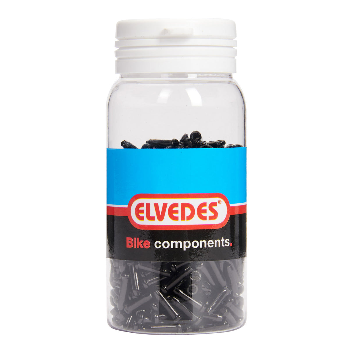 Elvedes Anti-Fray-Kappen 2,3 mm Aluminium schwarz (500 Stück)